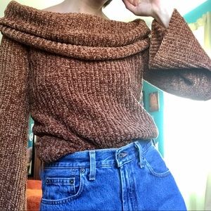 Orange Chenille Sweater